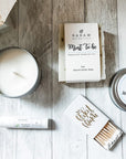 natural handmade soap Mint To Be lip balm soy candle match box