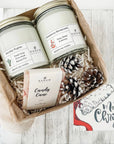 Christmas candle gift set - holiday gift box