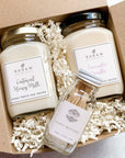 2 candle gift set - pure soy wax - oatmeal honey milk - lavender vanilla