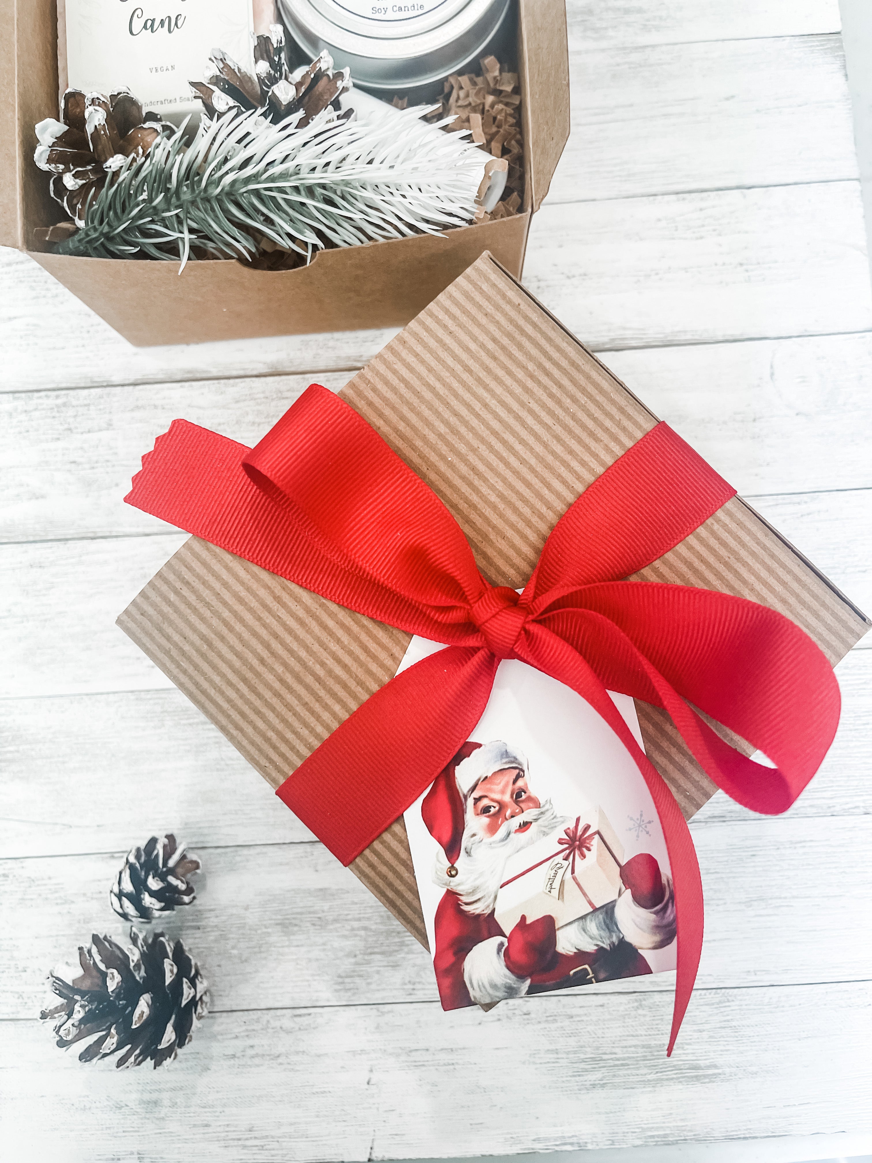  Christmas Gift Box With Red Bow