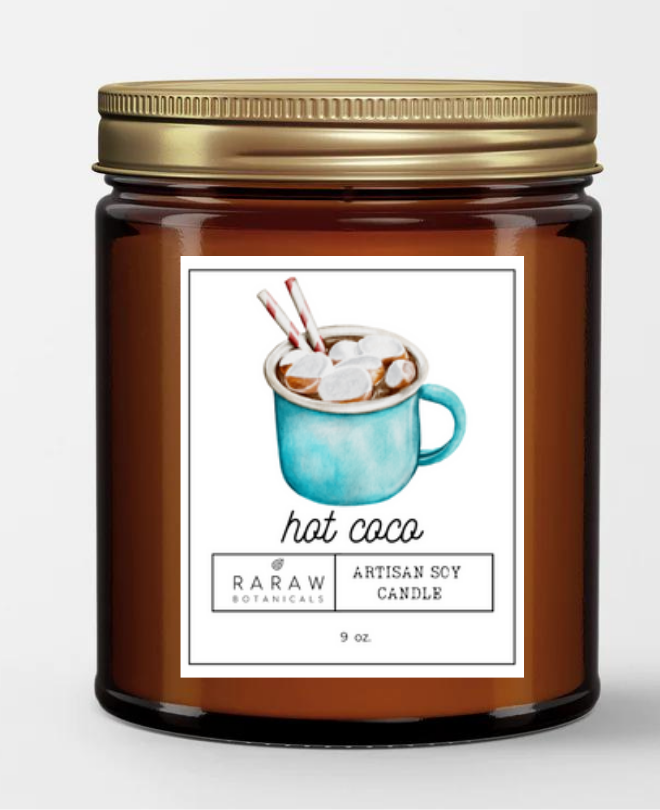 hot cocoa fall scented candle