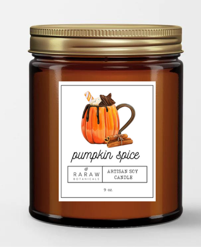 pumpkin spice fall scented candle
