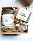 home sweet home gift set soy candle oatmeal soap loofah personal care items