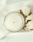Palo Santo Soy Candle Burning From Top