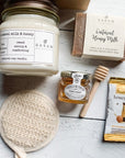 Oatmeal Honey Milk Soy gift set - Bee Basket - thank you gift