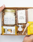 Oatmeal Honey & Tea Care Package Content with Real Size