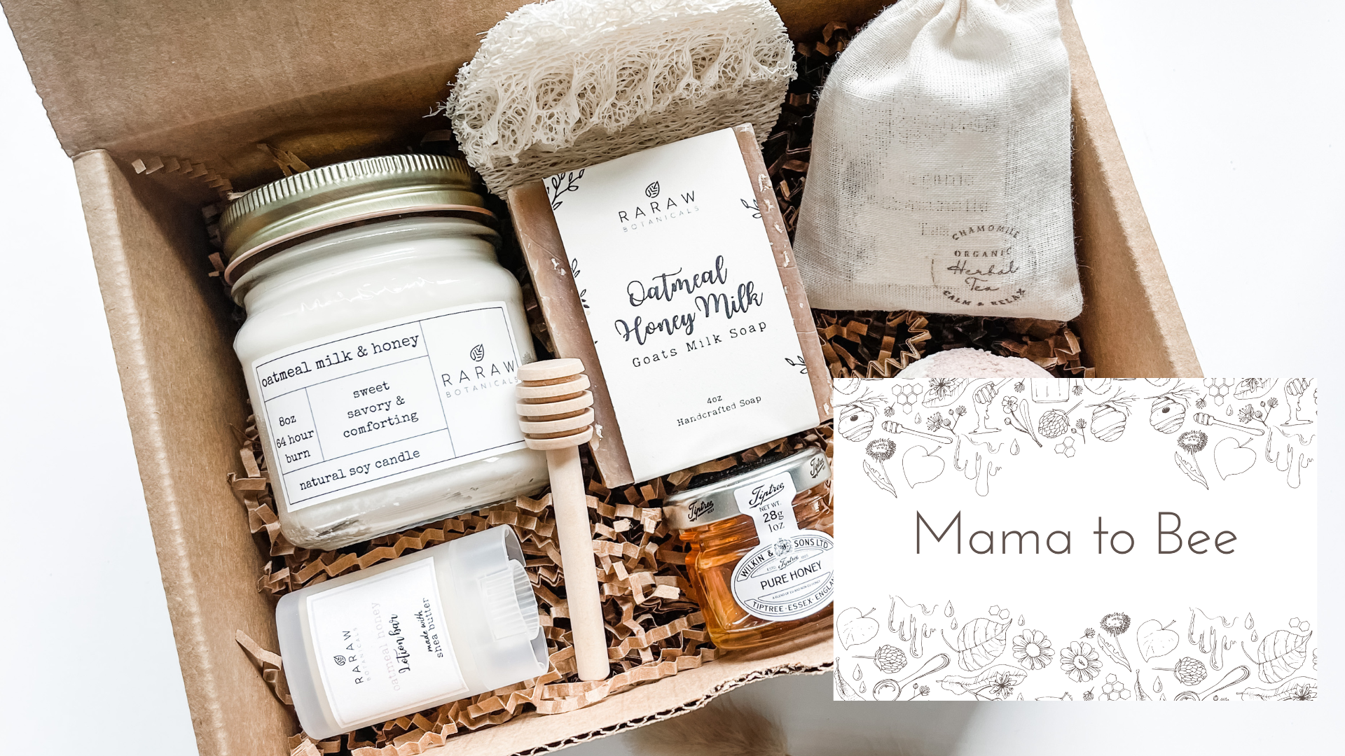 Mama to Bee Care Package Box Baby Shower Gift With Card