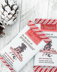 chuao peppermint chocolate bars and pine cones