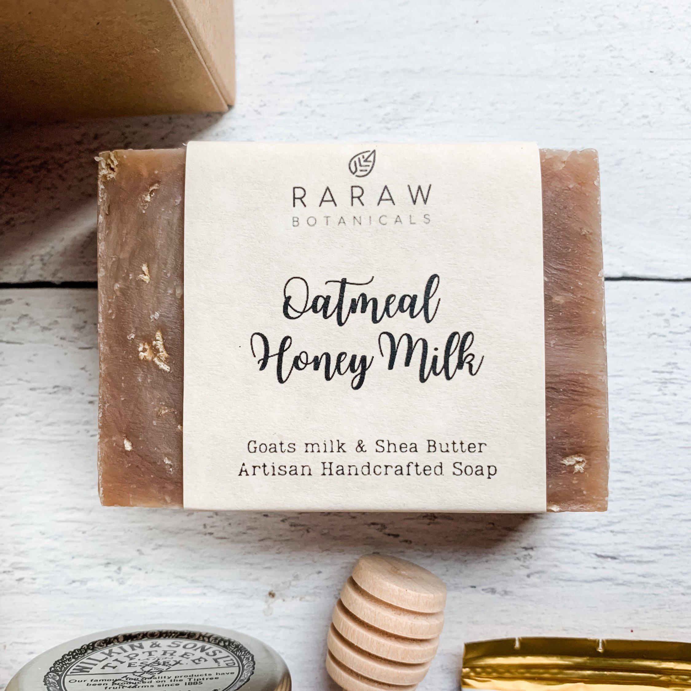 Honey + Milk Soap Bar & Sack - Handmade All Natural Bath & Beauty