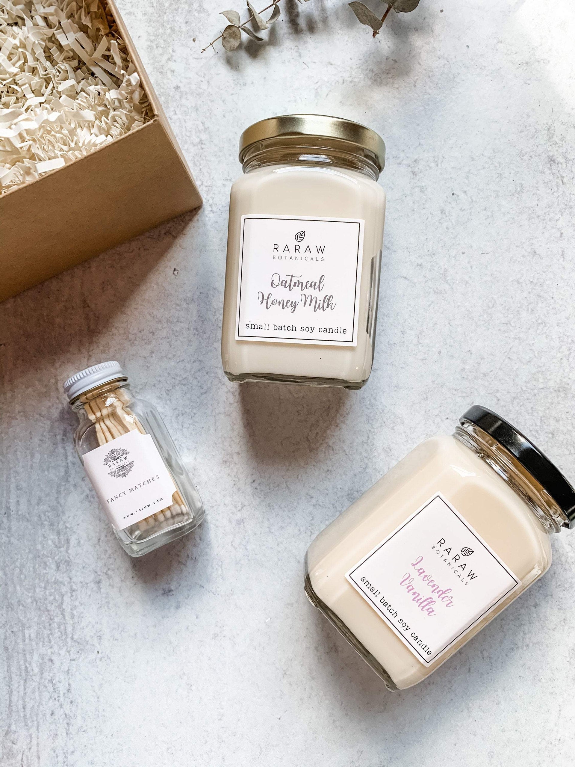 Soy Candles Gift Set RaRaw Botanicals