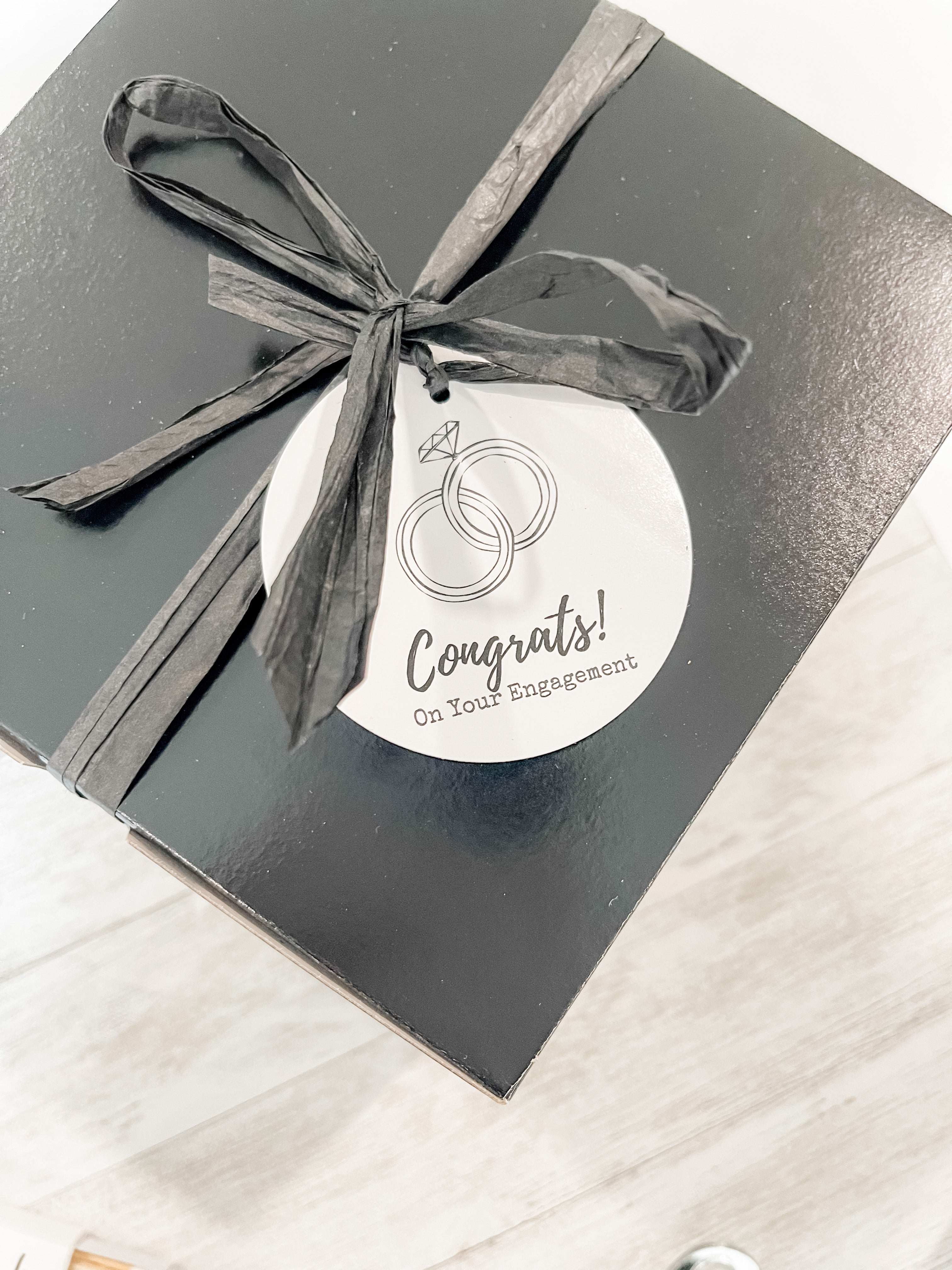 elegant black gift box engagement