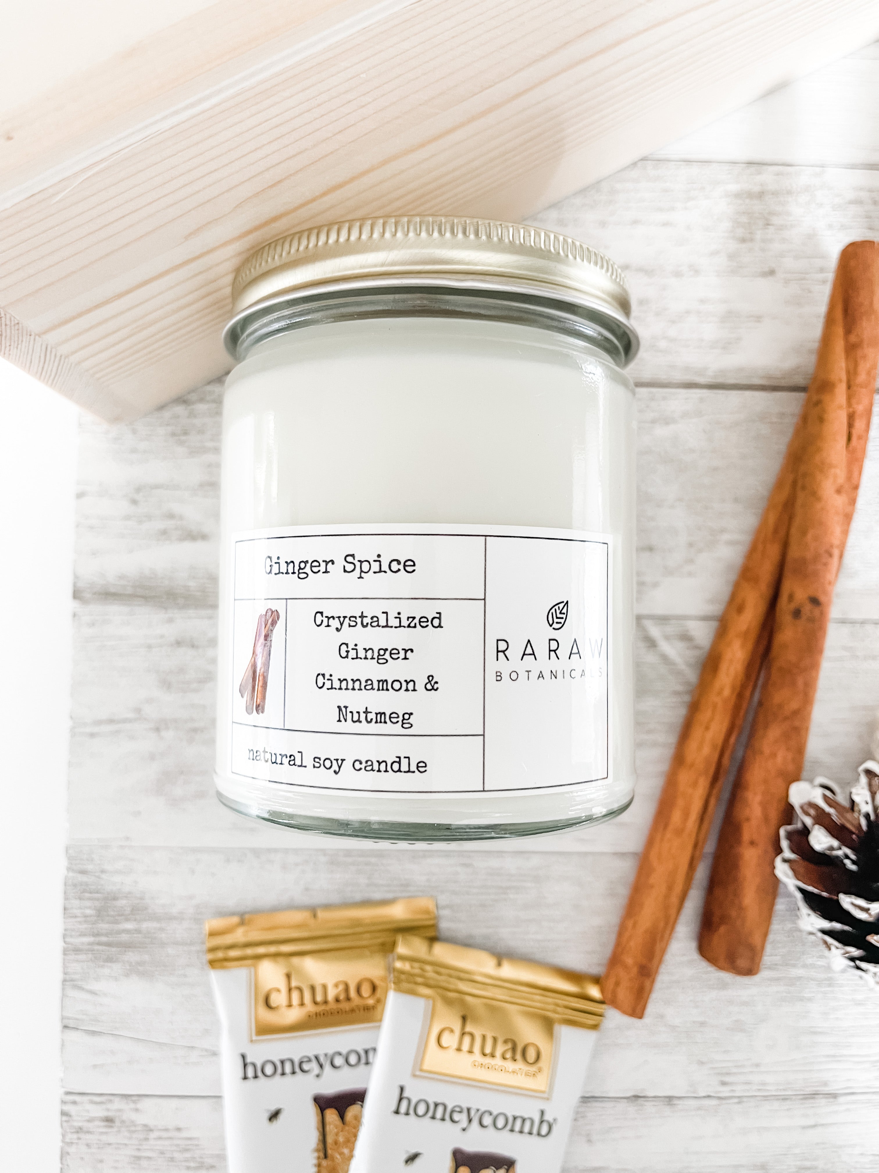 ginger spice soy candle jar